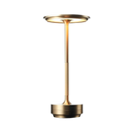 Modern Brass Cone LED Rechargeable Table Lamp 1-Light Lasson Living