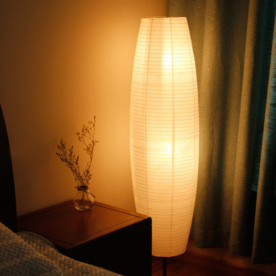 Nordic Rice Paper Column 2-Light Floor Lamp Lasson Living