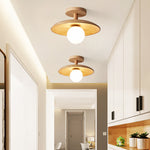Nordic Wooden Dome Semi-Flush Ceiling Light | 1-Light Lasson Living