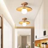 Nordic Wooden Dome Semi-Flush Ceiling Light | 1-Light Lasson Living