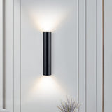 Modern Cylindrical LED 2-Light Wall Sconce Lasson Living