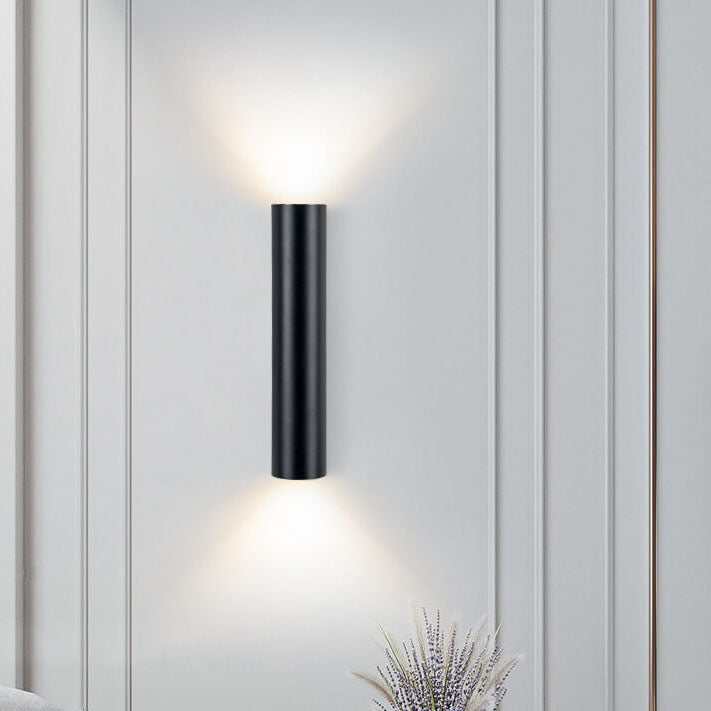 Modern Cylindrical LED 2-Light Wall Sconce Lasson Living