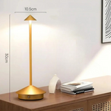 Modern Aluminium Cone LED Rechargeable Table Lamp 1-Light Lasson Living