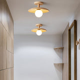 Nordic Wooden Dome Semi-Flush Ceiling Light | 1-Light Lasson Living