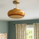 Vintage Glass Ceiling Light 1-Light Lasson Living