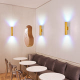 Modern Cylindrical LED 2-Light Wall Sconce Lasson Living