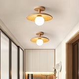 Nordic Wooden Dome Semi-Flush Ceiling Light | 1-Light Lasson Living