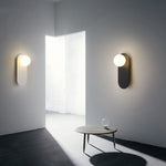 Nordic Minimalist Glass Globe Wall Sconce Light 1-light Lasson Living