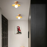 Nordic Wooden Dome Semi-Flush Ceiling Light | 1-Light Lasson Living