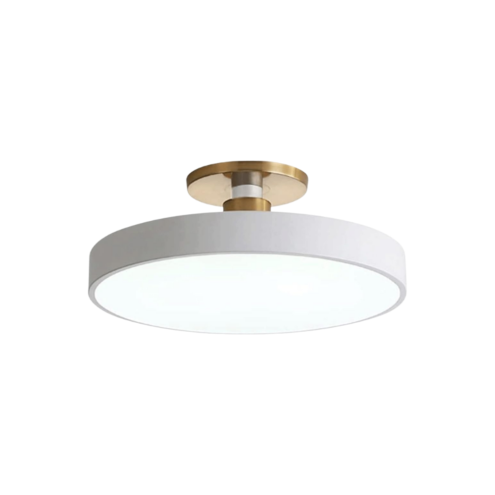 Modern Brass Round LED Ceiling Light 1-Light Lasson Living