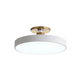 Modern Brass Round LED Ceiling Light 1-Light Lasson Living