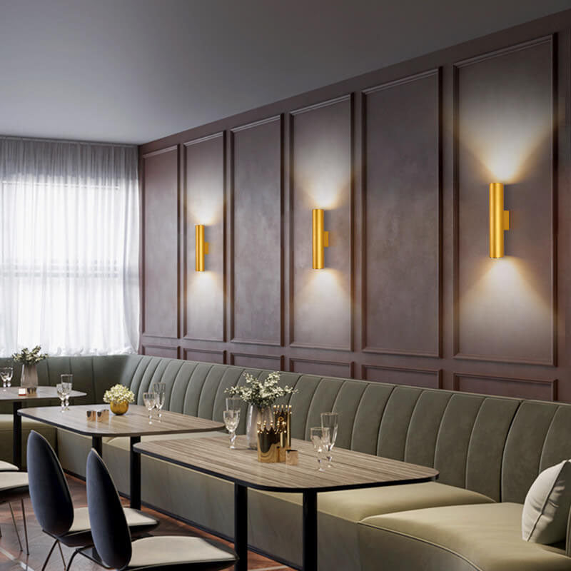 Modern Cylindrical LED 2-Light Wall Sconce Lasson Living