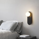 Nordic Minimalist Glass Globe Wall Sconce Light 1-light Lasson Living