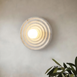 Modern Minimalist Resin Circular Wall Sconce G4 1-Light Lasson Living