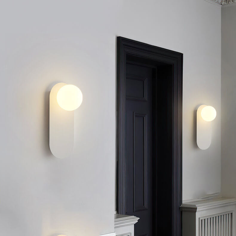 Nordic Minimalist Glass Globe Wall Sconce Light 1-light Lasson Living