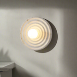 Modern Minimalist Resin Circular Wall Sconce G4 1-Light Lasson Living