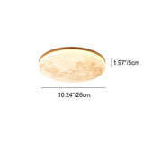 Nordic Wood & Pvc Round LED Flush Mount Ceiling Light 1-light Lasson Living
