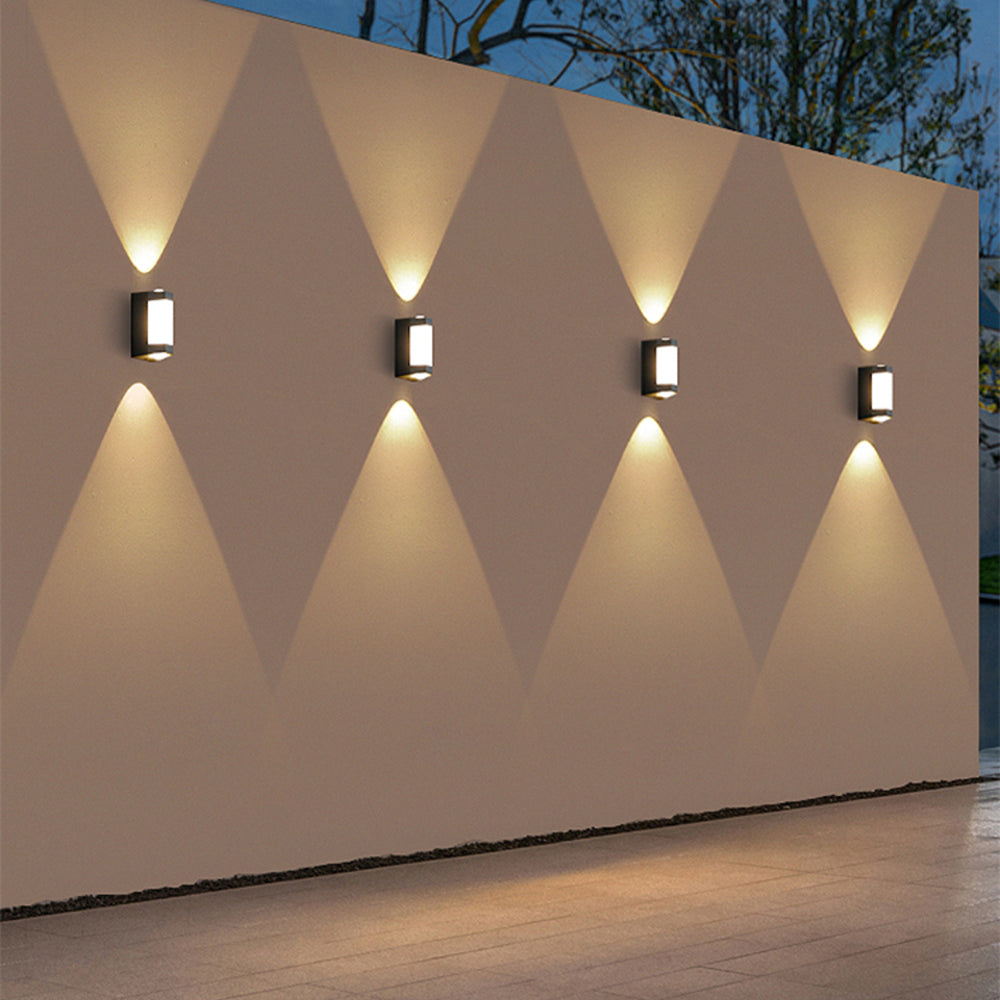 Nordic Minimalist Acrylic Rectangular Outdoor Wall Light LED Up-Down Lasson Living
