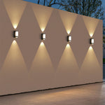 Nordic Minimalist Acrylic Rectangular Outdoor Wall Light LED Up-Down Lasson Living