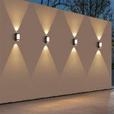 Nordic Minimalist Acrylic Rectangular Outdoor Wall Light LED Up-Down Lasson Living