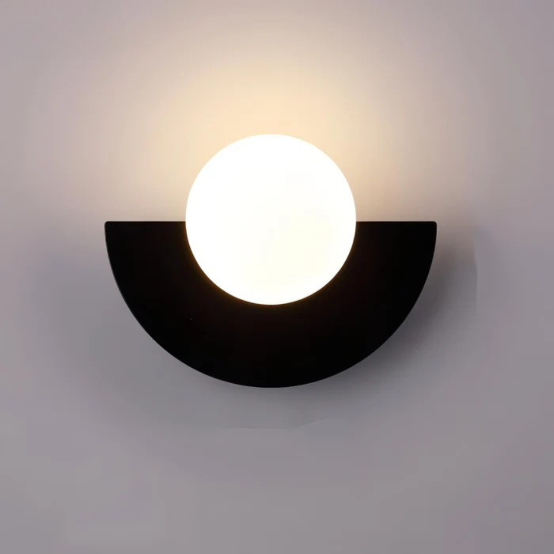 Modern Minimalist Glass Globe Wall Sconce LED 1-Light Lasson Living