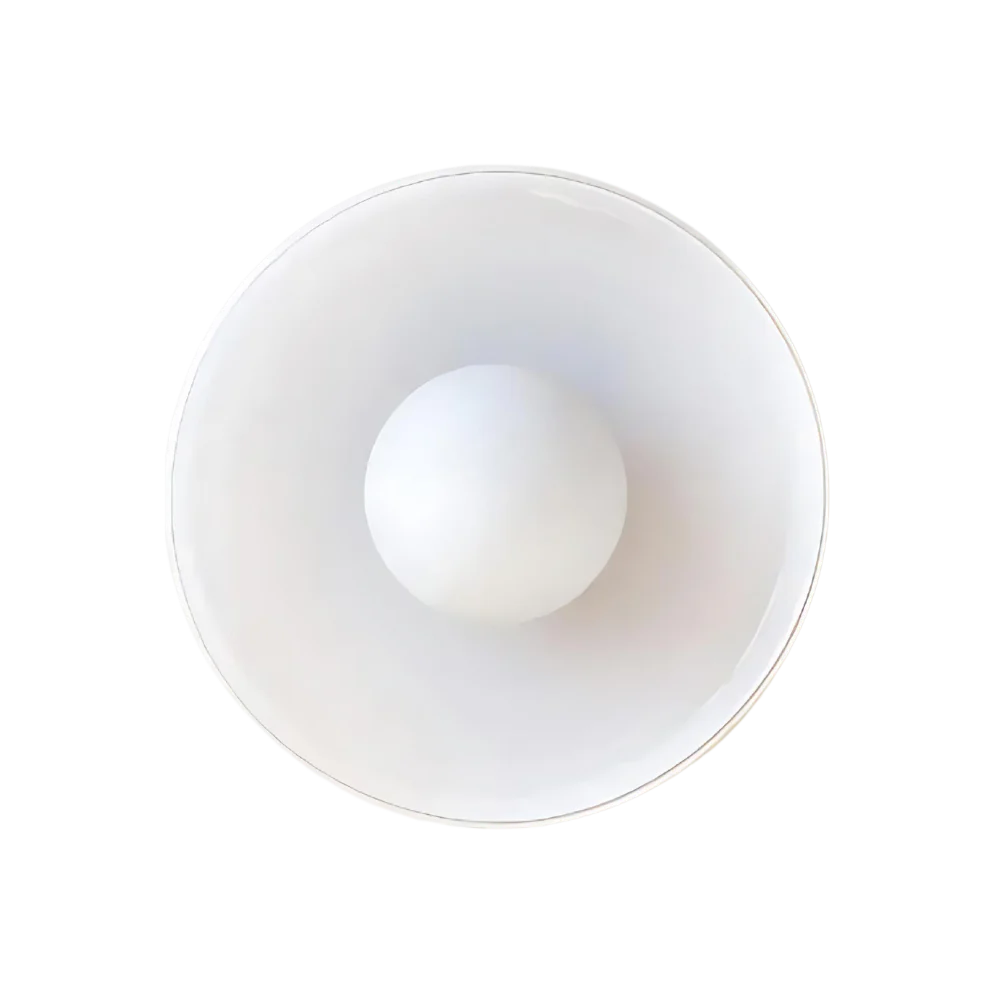 Nordic Glass Olive Disc Wall & Ceiling Light LED 1-light Lasson Living