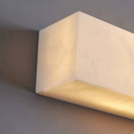Modern Alabaster Rectangular Outdoor Wall Light LED 1-Light Lasson Living