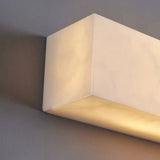 Modern Alabaster Rectangular Outdoor Wall Light LED 1-Light Lasson Living