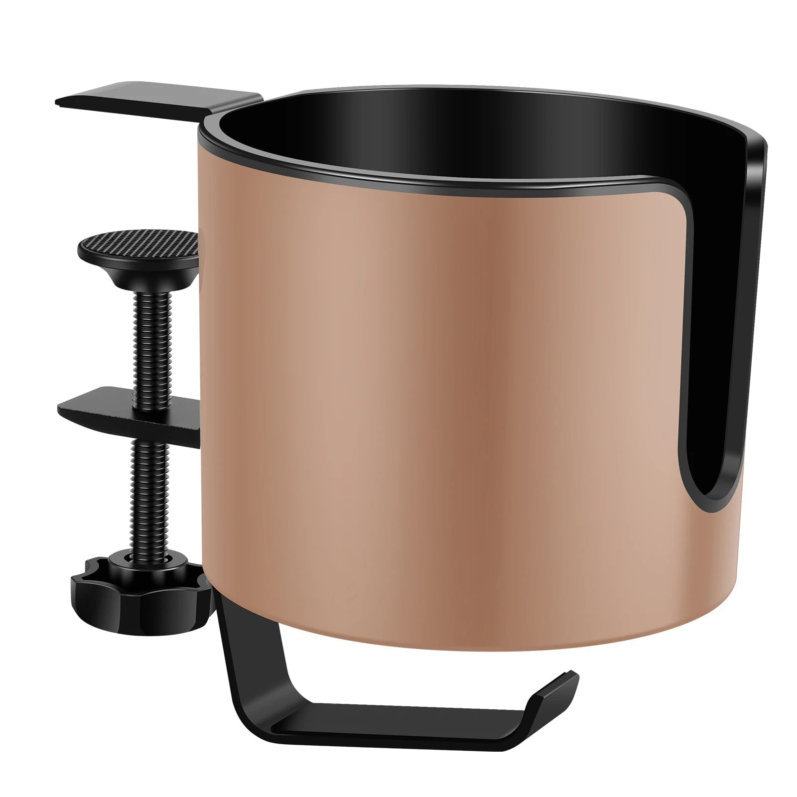 2-in-1 Desk Cup Holder With Headphone Hook And Adjustable Clamp - Image 2