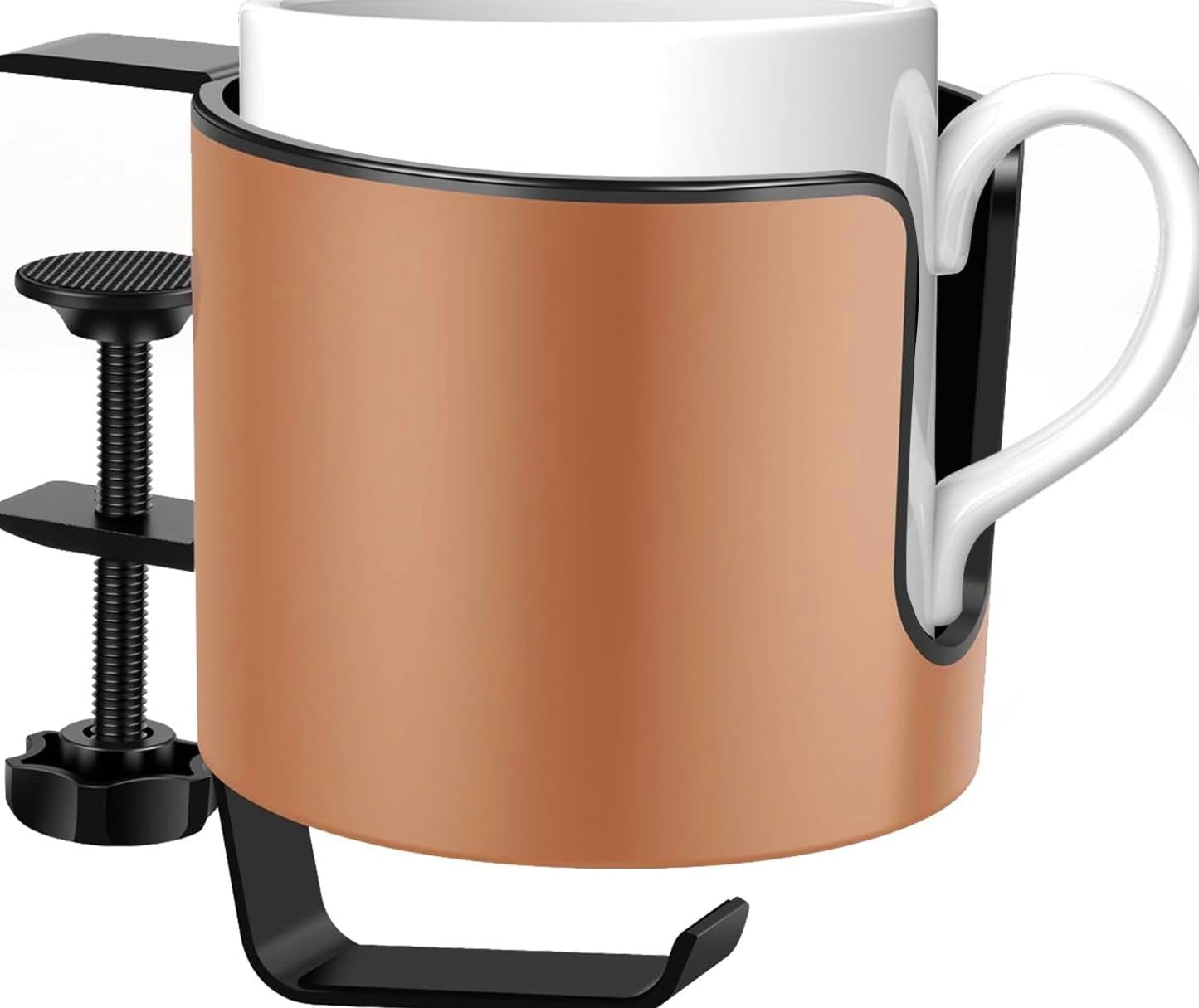 2-in-1 Desk Cup Holder With Headphone Hook And Adjustable Clamp - Image 9