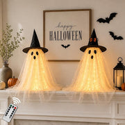 2 Pcs Halloween Table Decorations With String Lights And Remote Control Spooky Indoor Tabletop Ghosts - Image 4
