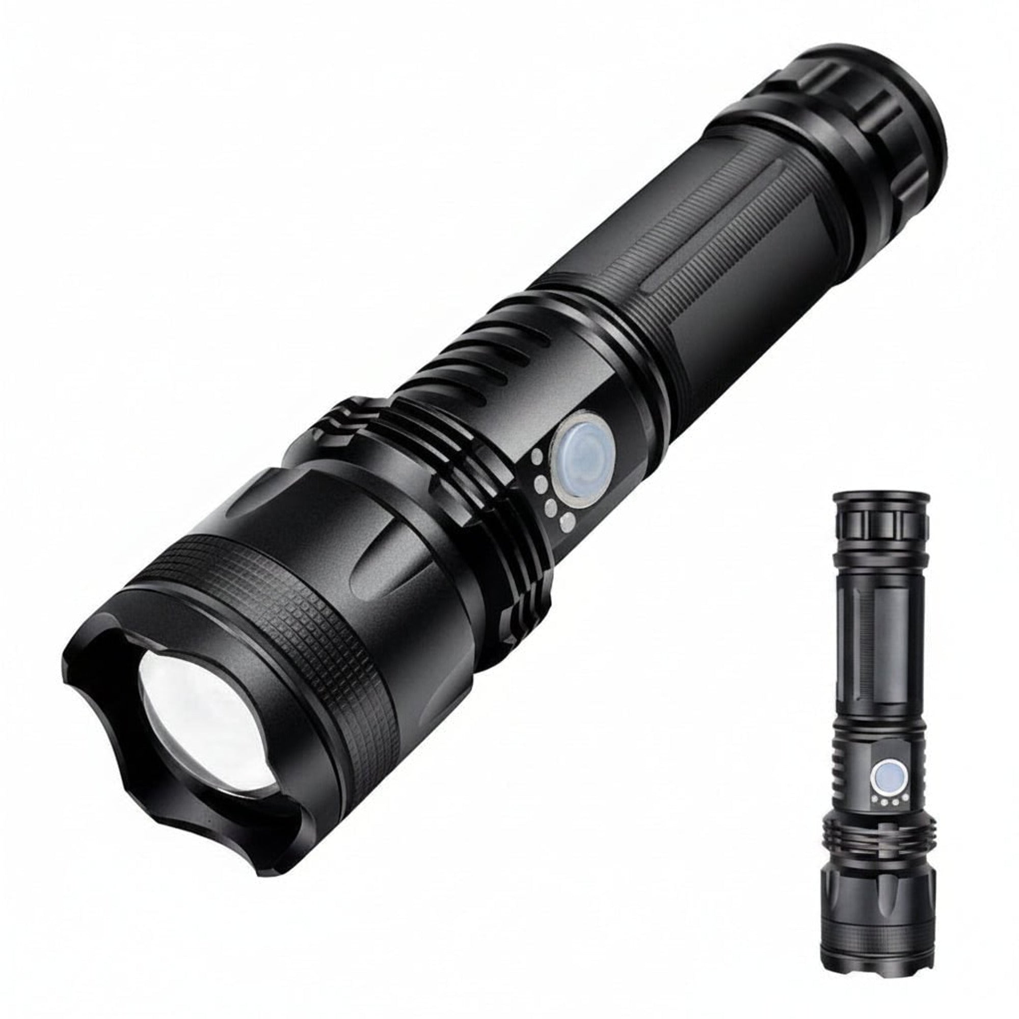 2000 Lumen Rechargeable Waterproof LED Flashlight With Rugged Body - Image 8