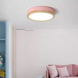 Nordic Wood Round LED Flush Ceiling Light | 1-Light Lasson Living