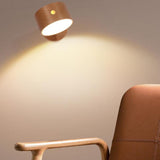 Minimalist Wooden Round LED Wall Sconce 1-Light Lasson Living
