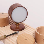 Minimalist Wooden Round LED Wall Sconce 1-Light Lasson Living