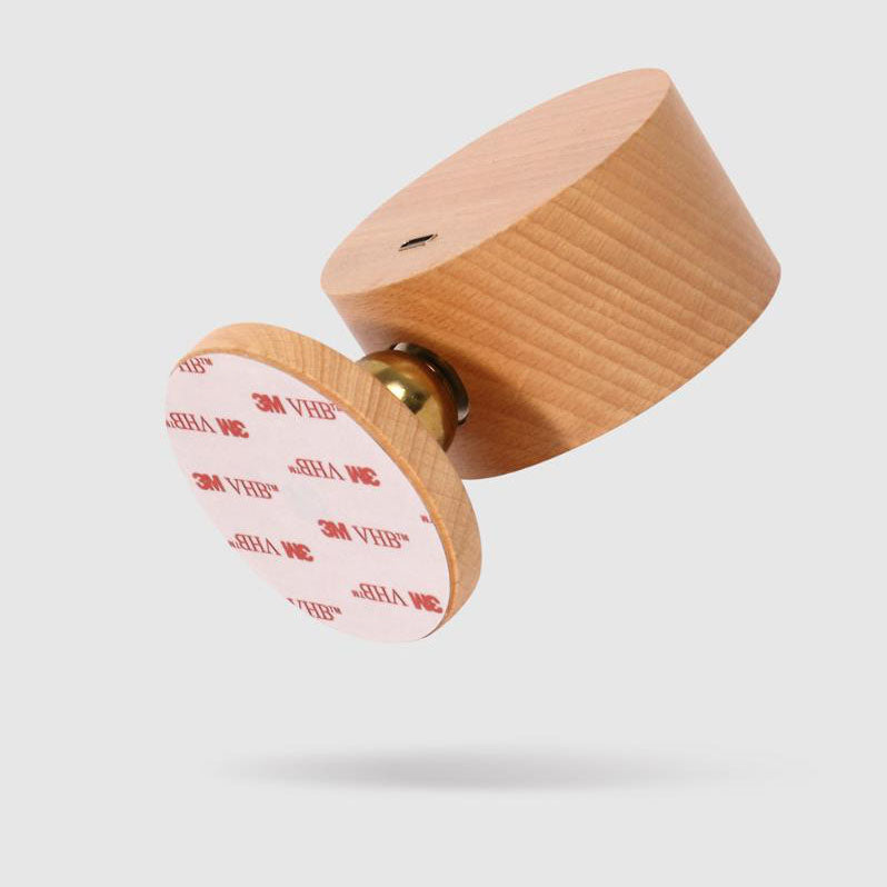 Minimalist Wooden Round LED Wall Sconce 1-Light Lasson Living