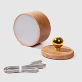 Minimalist Wooden Round LED Wall Sconce 1-Light Lasson Living