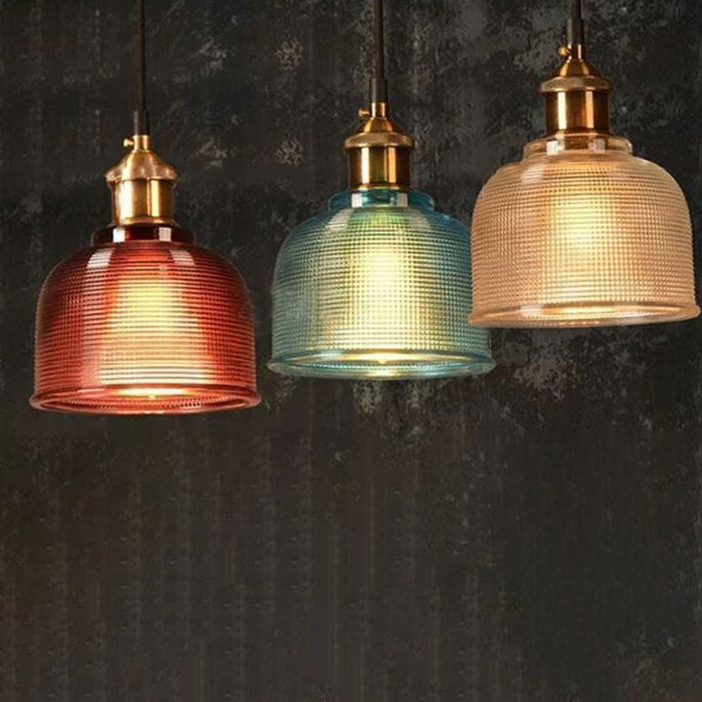 Vintage Textured Glass Pendant 1-Light Lasson Living