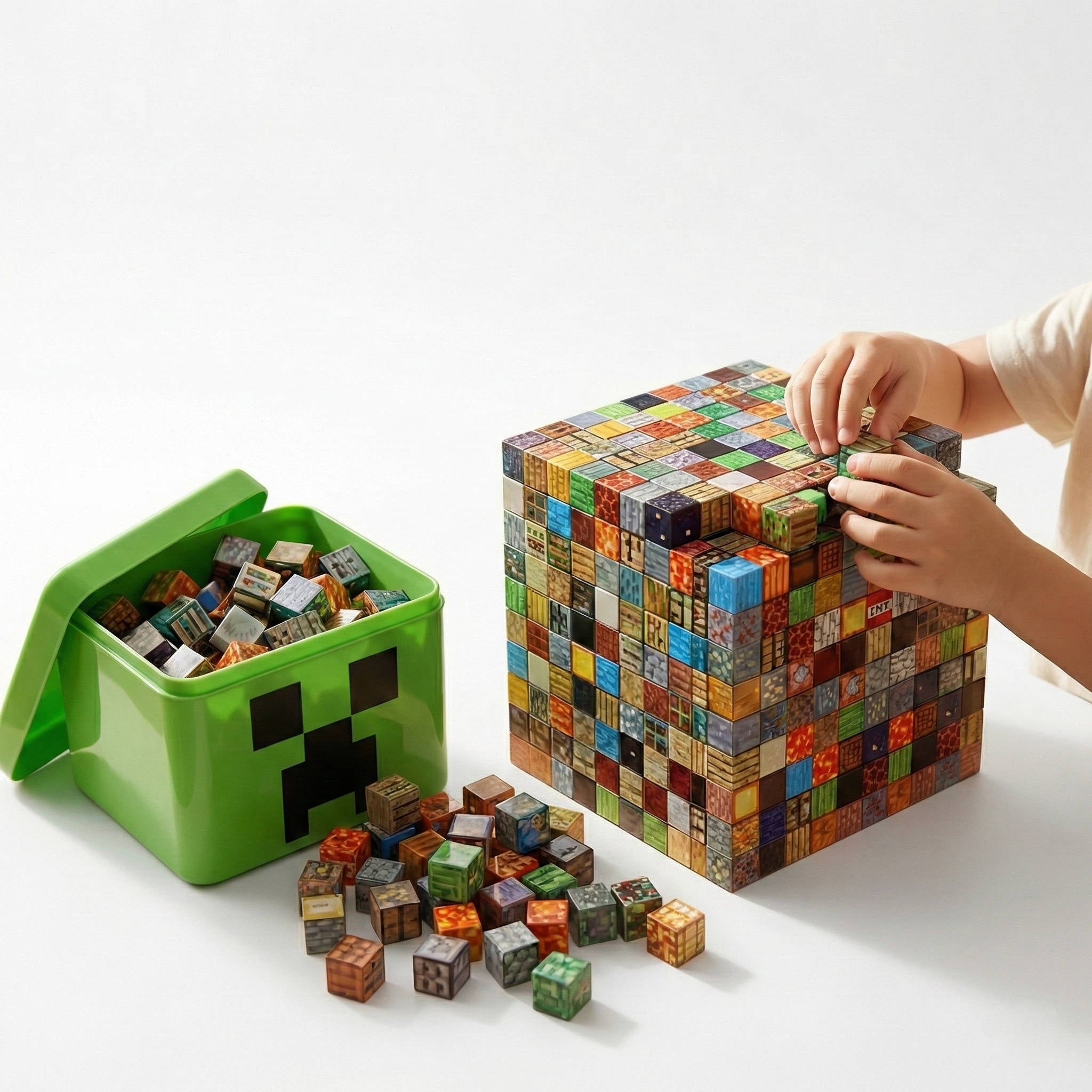 205pc Magnetic Building Blocks With Storage Box And Figurines - Image 1