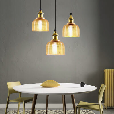 Vintage Textured Glass Pendant 1-Light Lasson Living