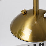 Scandinavian Brass Pleated Fabric Cone Table Light | 1-Light Lasson Living