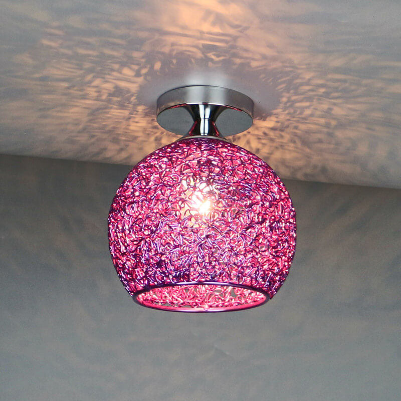 Modern Textured Dome Semi-Flush Ceiling Light | LED 1-Light Lasson Living