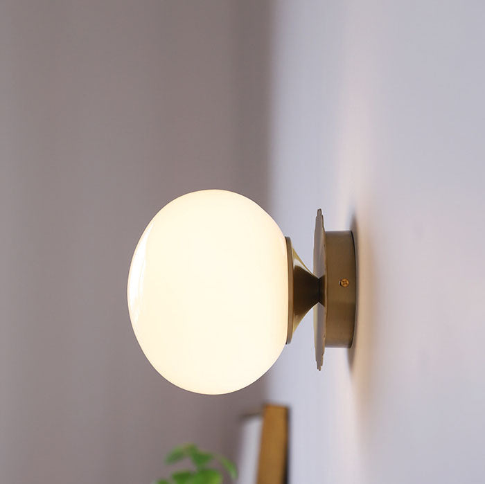 Modern Minimalist Glass Globe Wall Light | 1-Light Lasson Living