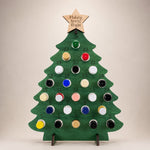 24-Bottle Capacity Freestanding Display Wooden Advent Calendar - Image 1