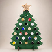 24-Bottle Capacity Freestanding Display Wooden Advent Calendar - Image 1