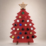 24-Bottle Capacity Freestanding Display Wooden Advent Calendar - Image 3