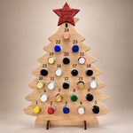 24-Bottle Capacity Freestanding Display Wooden Advent Calendar - Image 5