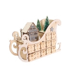 24 Compartments Warm LED Light Ambience Christmas Wooden Advent Calendar - Image 5
