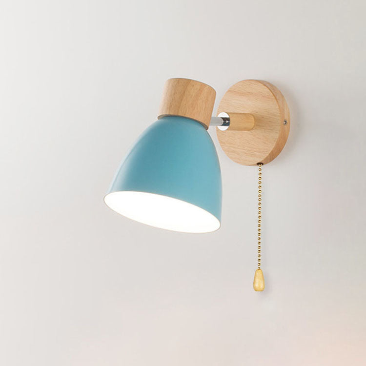 Modern Minimalist Wooden Cone LED Wall Sconce | 1-Light Lasson Living