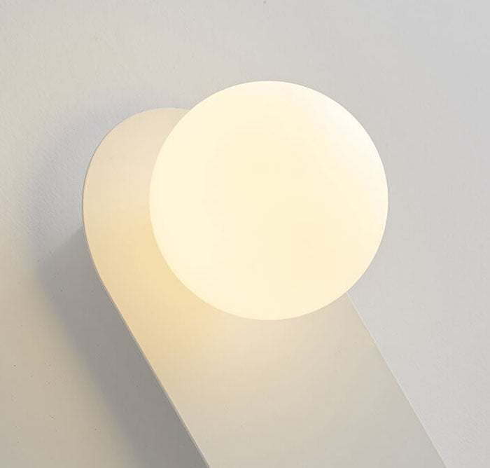 Nordic Minimalist Glass Globe Wall Sconce Light 1-light Lasson Living